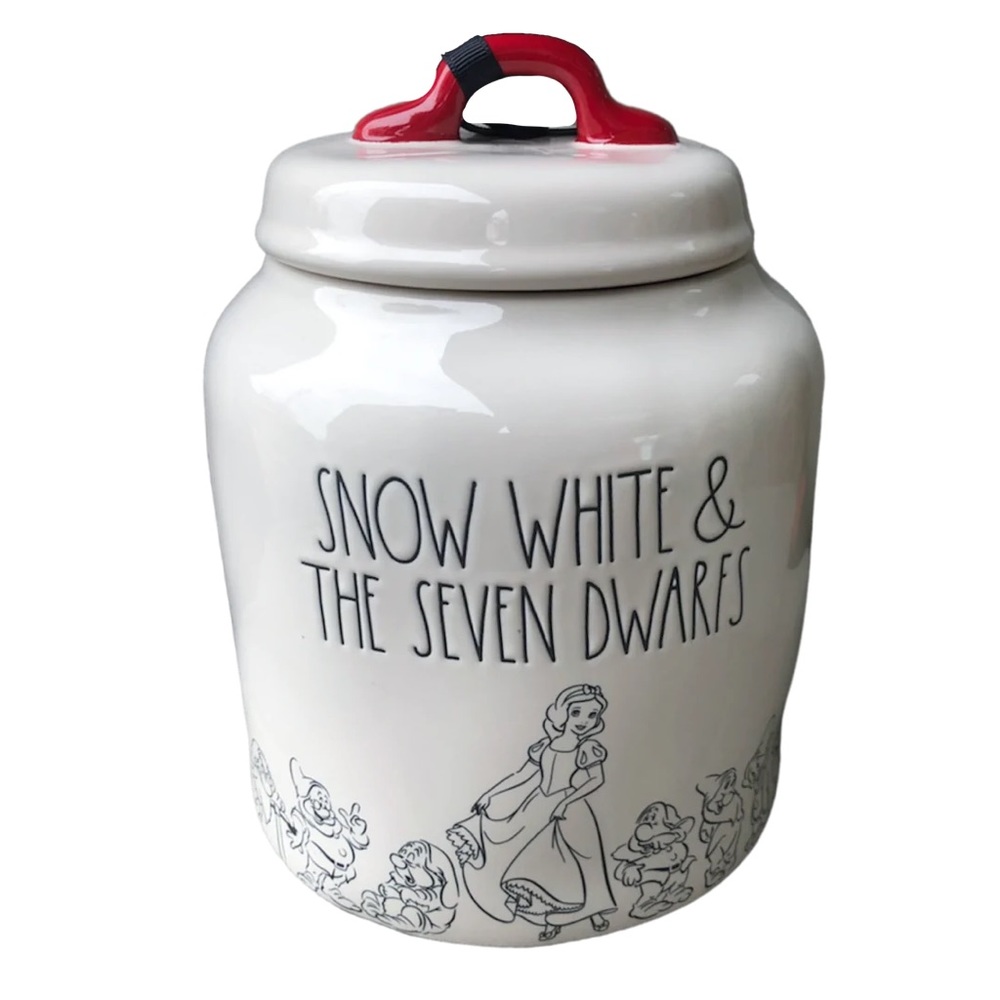 👑NEW 2022 RELEASE👑 Rae Dunn Snow White & The Seven Dwarfs Canister/ Cookie Jar